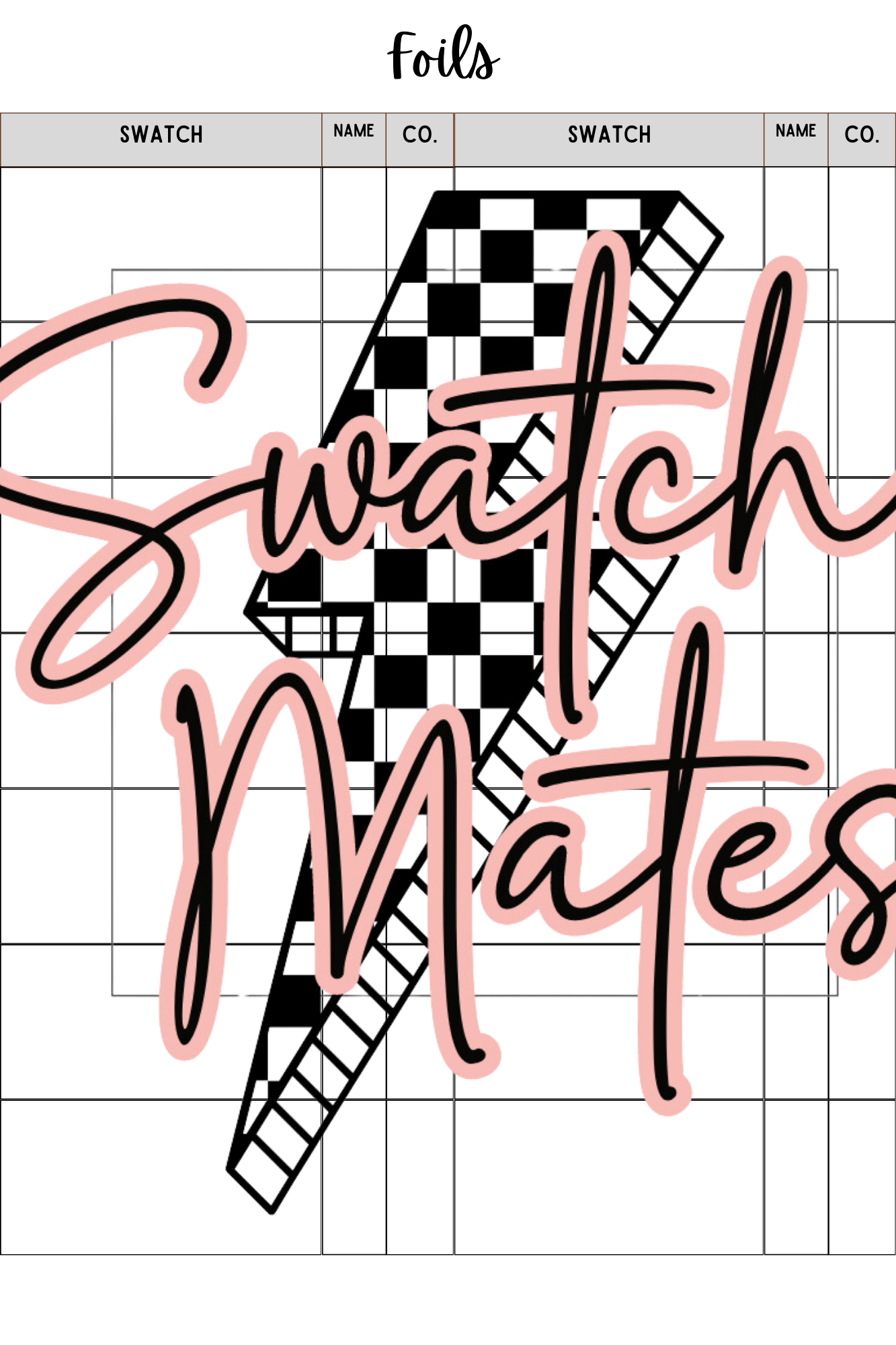 **DIGITAL DOWNLOAD** Swatch Mates Pages - Foils