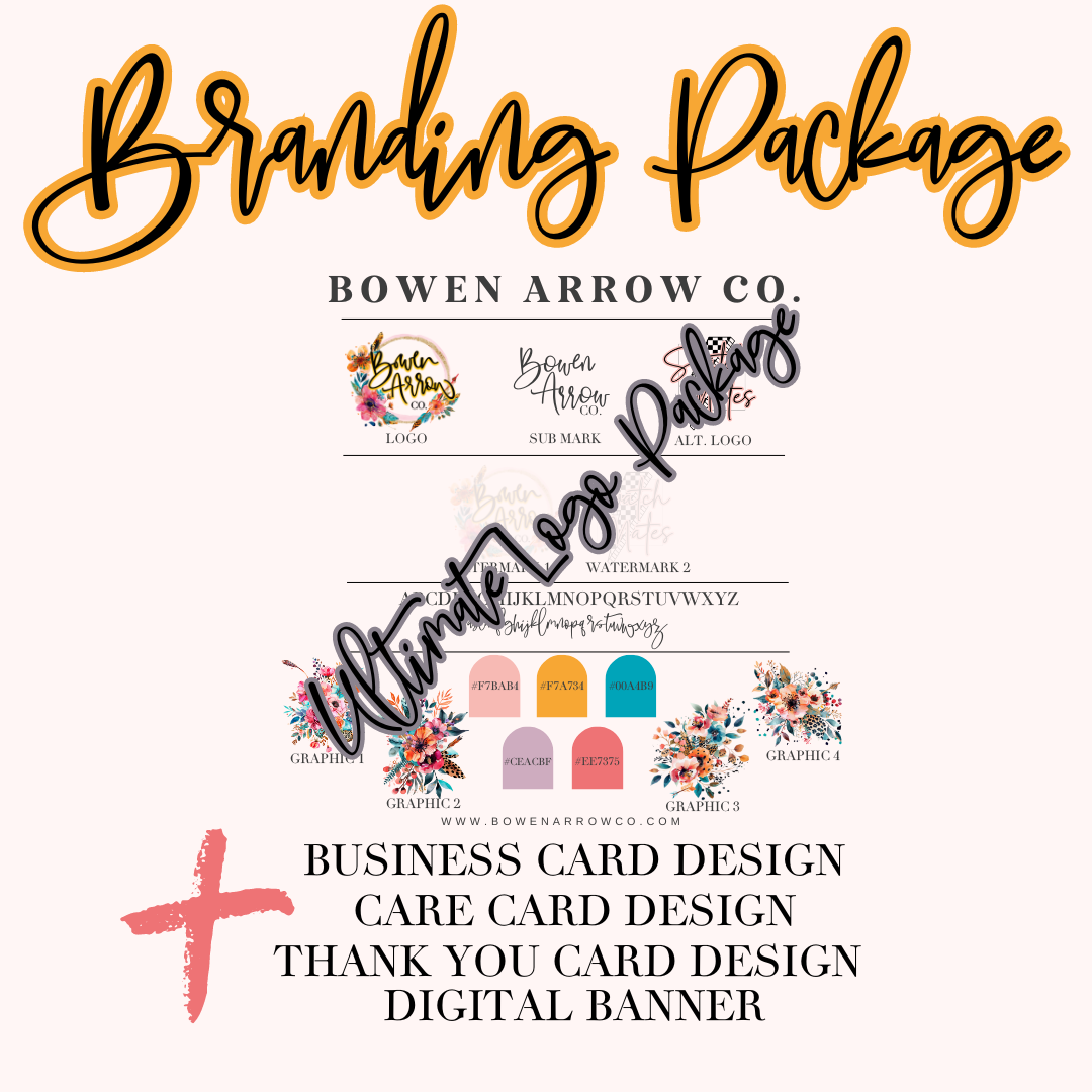 Ultimate Package + Business Card Design, Thank You Card Design, Digital Banner, & Care Card Design